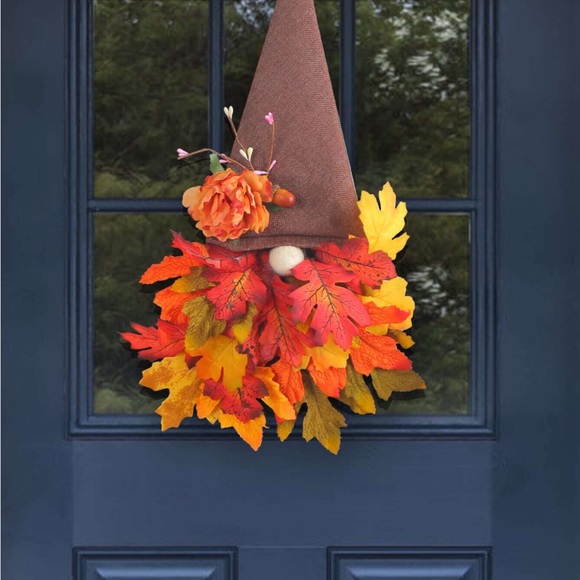 Autumn Maple Leaves Wreath For Front Door/Back Door Decoration - Picture 6 of 6